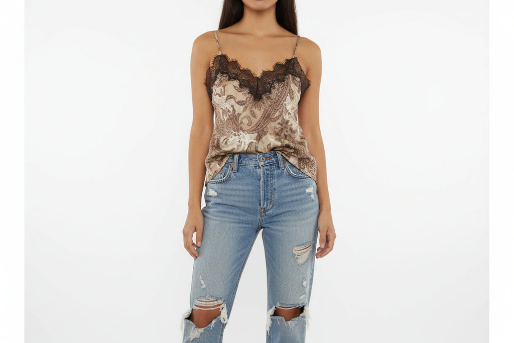 TOP FANTASIA PIZZO BROWN