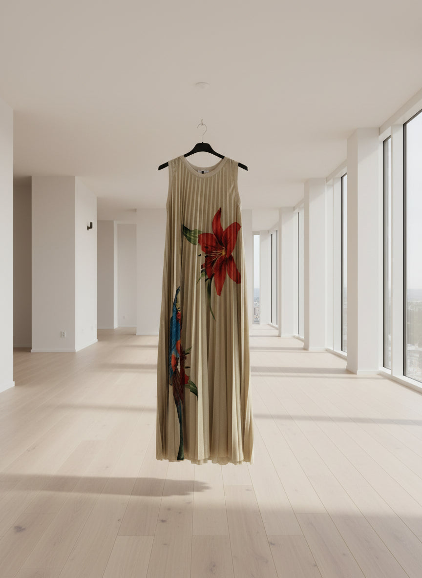 abito lungo plissè LUMINA