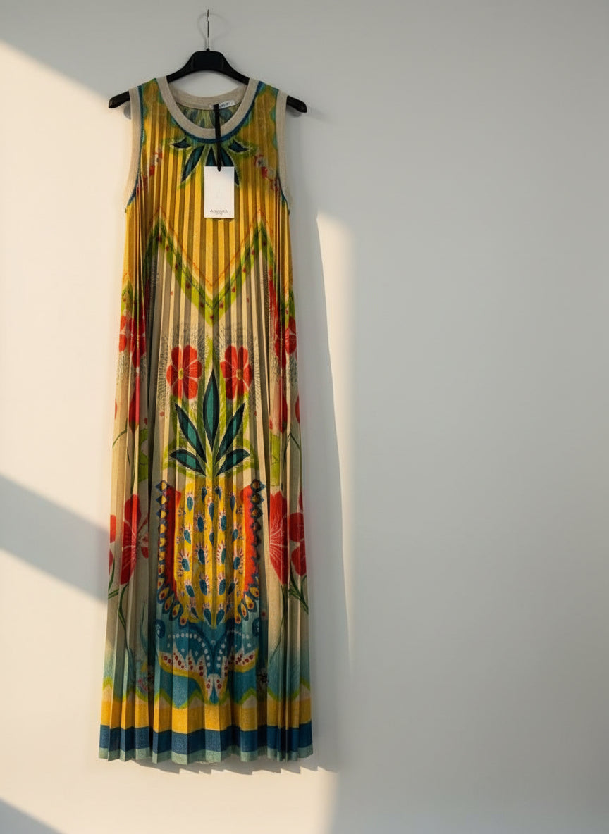 Abito lungo oro LUMINA