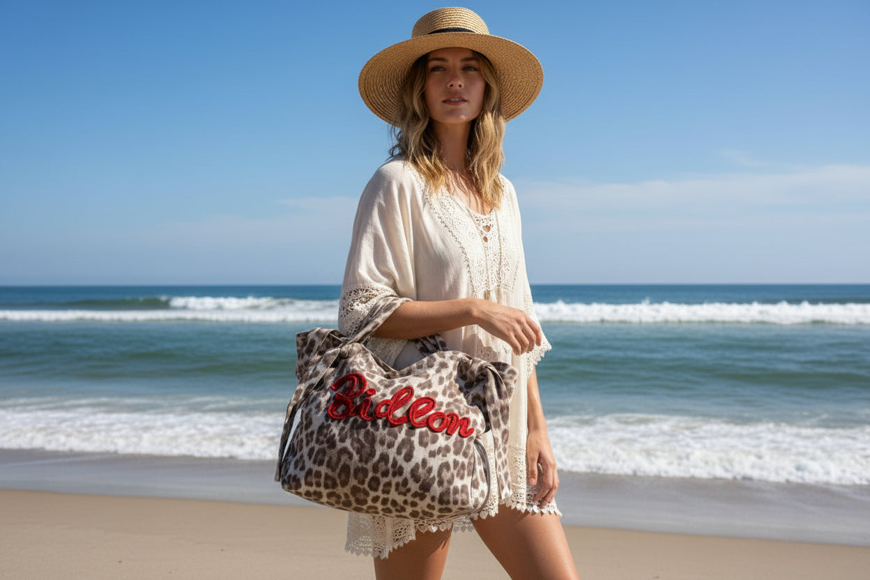 Borsa spiaggia in cotone LUMINA