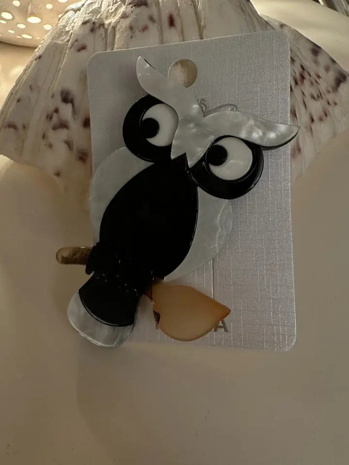 Spilla vinile civetta