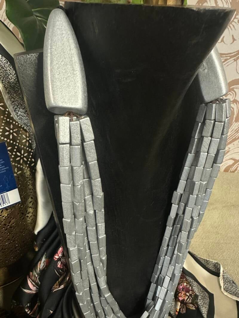 Collana lunga argento