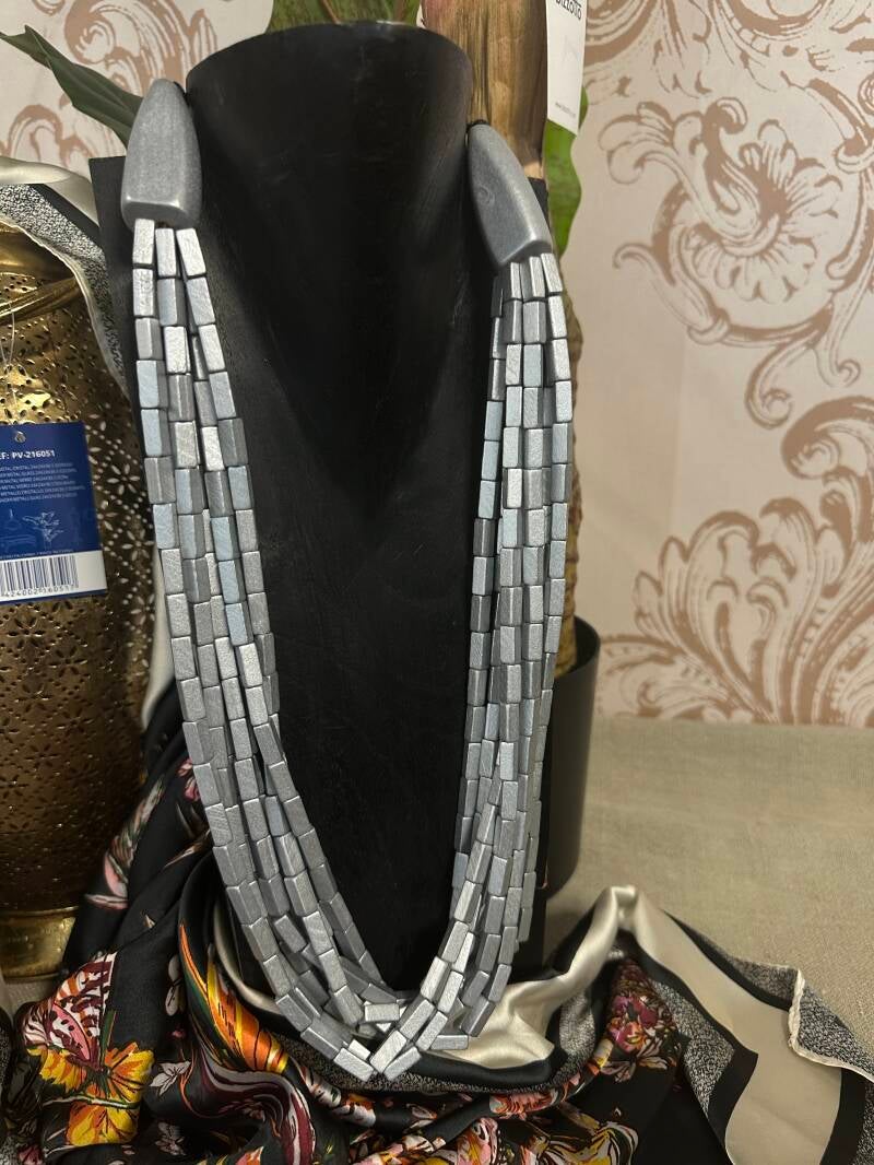 Collana lunga argento