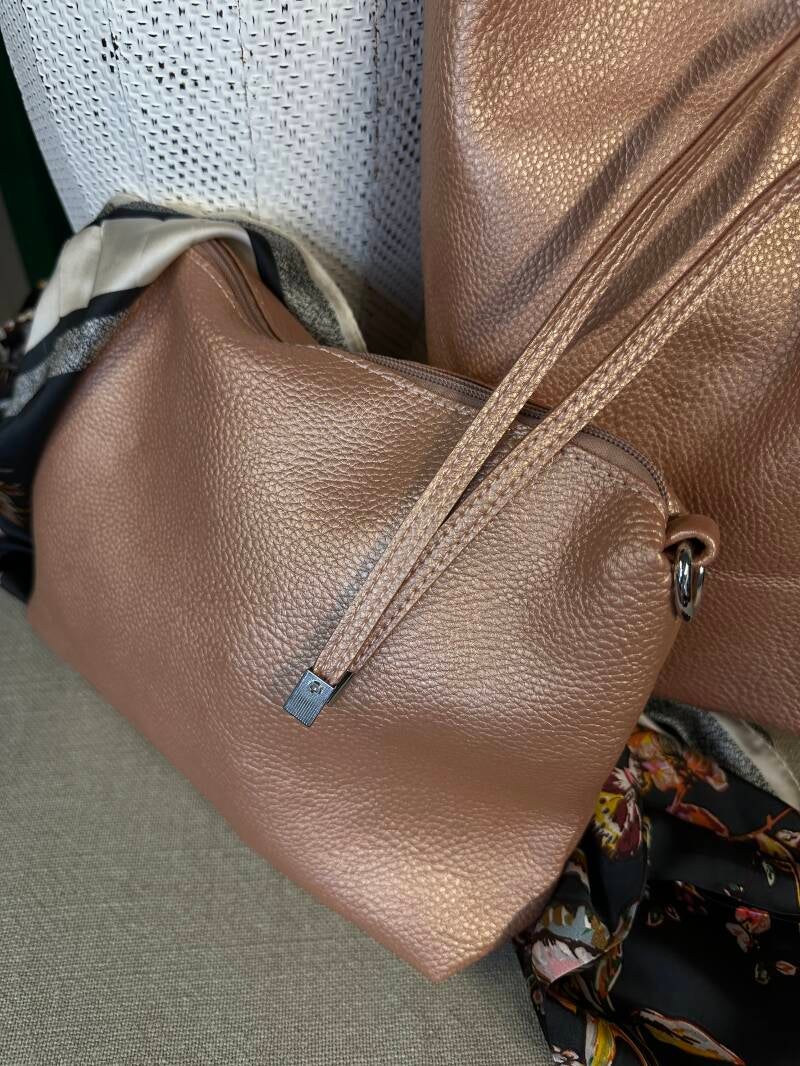 Borsa rosa platinato