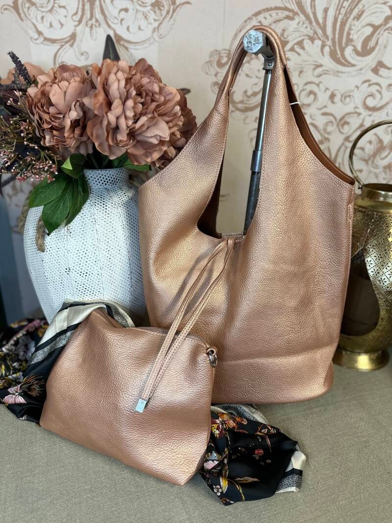 Borsa rosa platinato