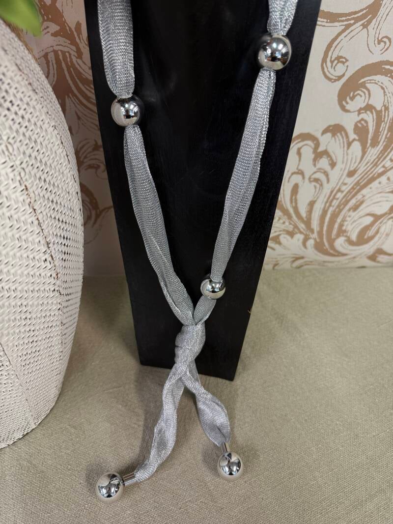 Collana lunga argento
