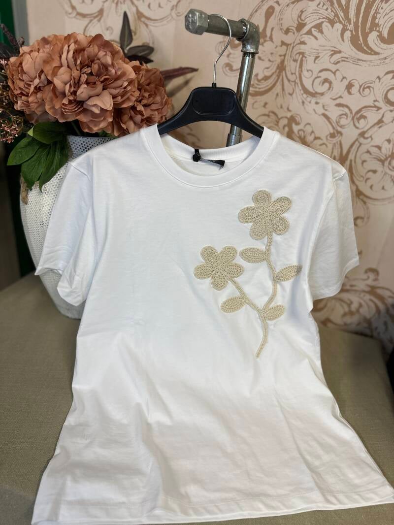 T-shirt bianca Lumina