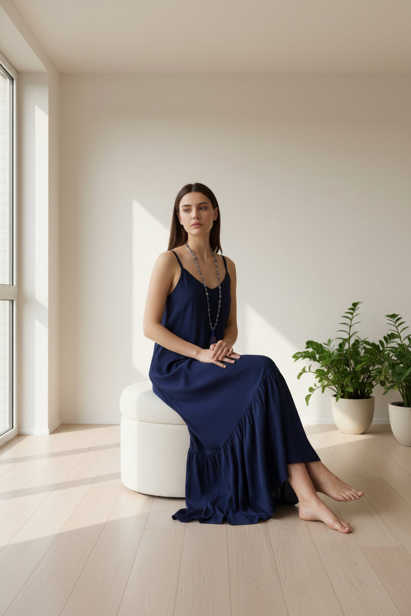 Abito lungo Blue Lumina