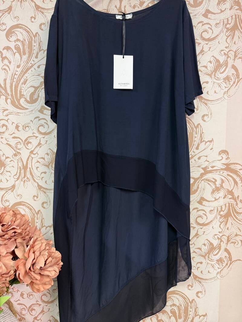 Maglia lunga blu Altamira