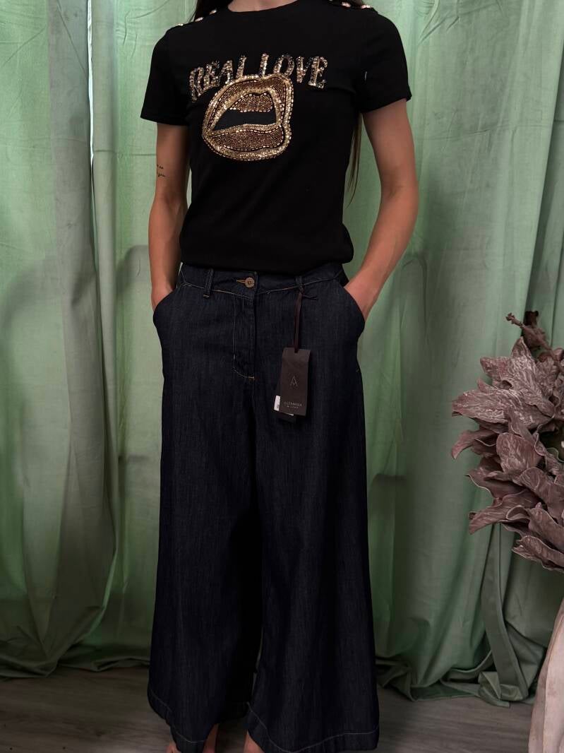 Pantaloni jeans palazzo Altamira — S