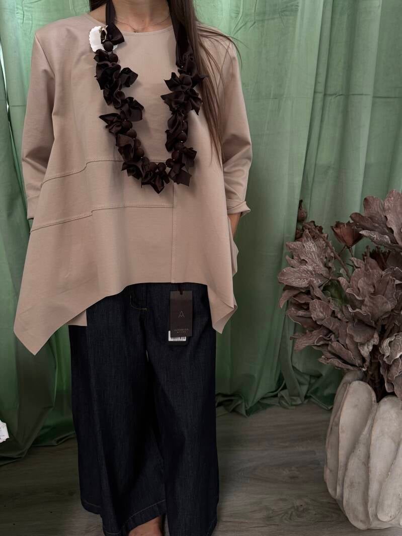 Maglia maniche lunghe svasata