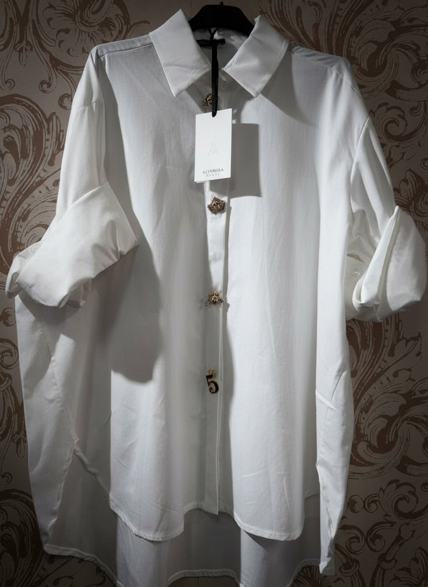 camicia bianca gioiello Altamira