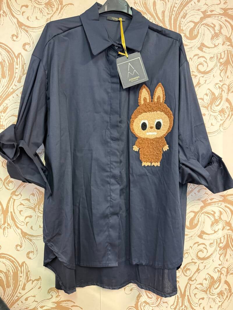 camicia Labubu blue