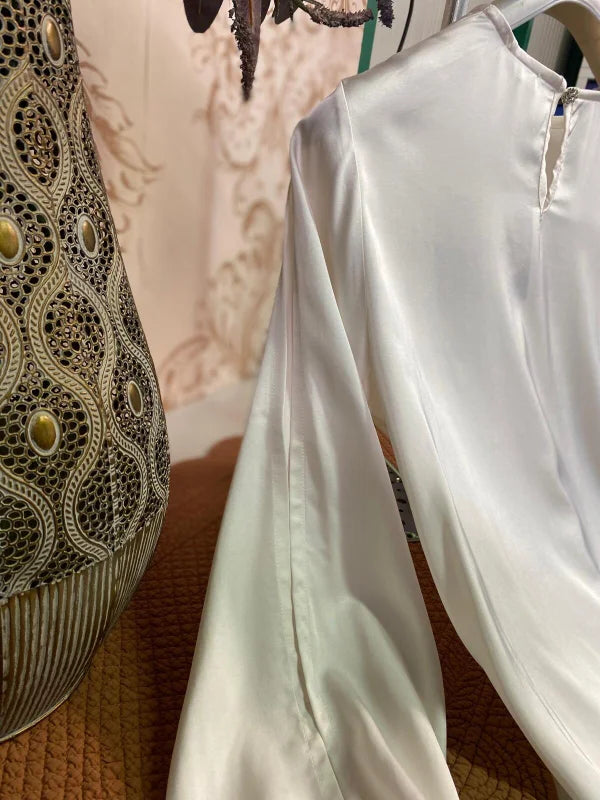 Blusa maniche lunghe pizzo