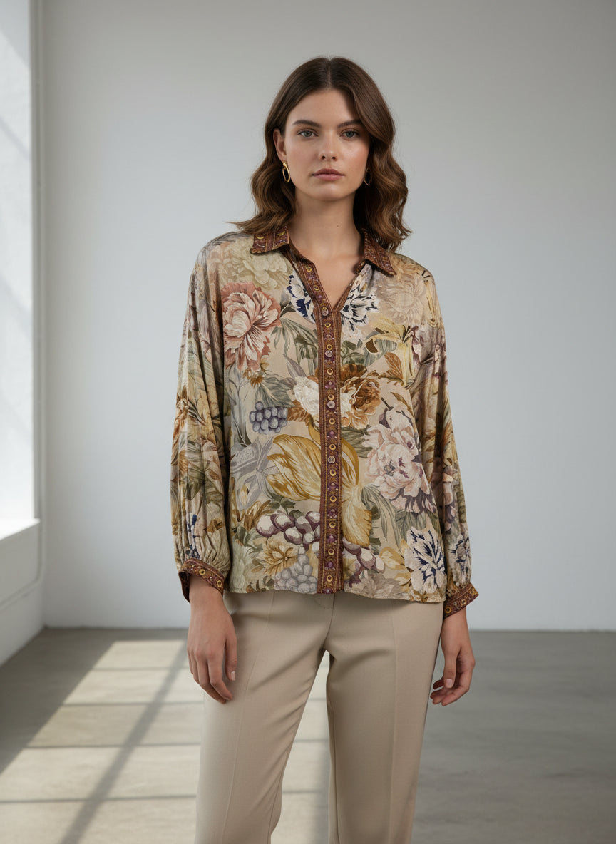 Camicia fantasia floreale