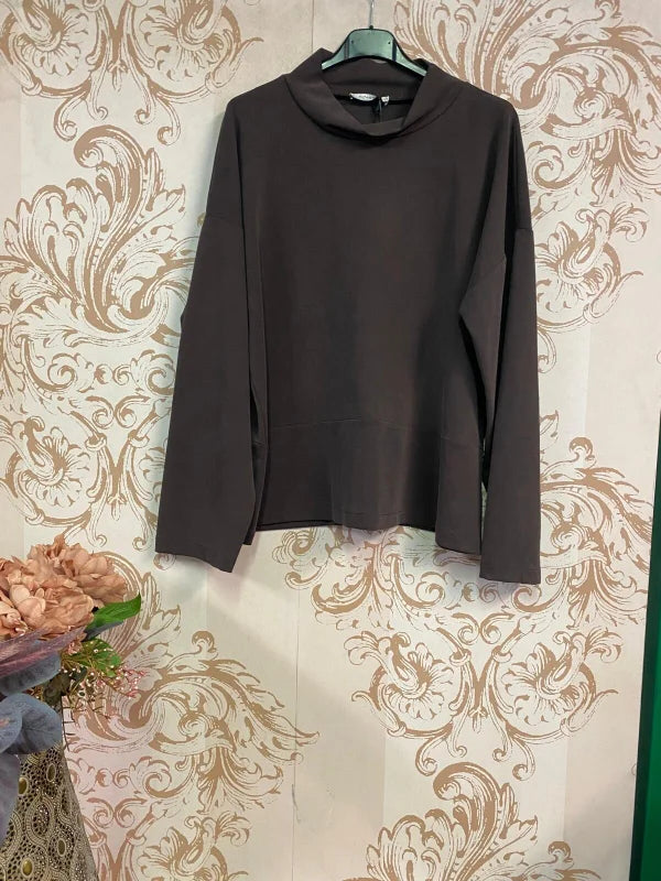 Felpa punto milano marrone