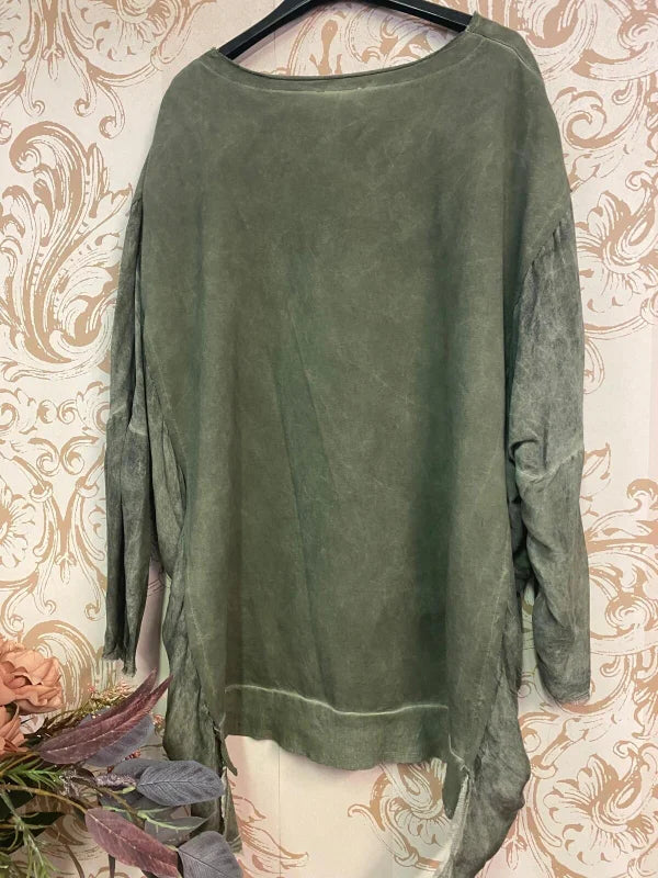 Maglia maniche lunghe verde