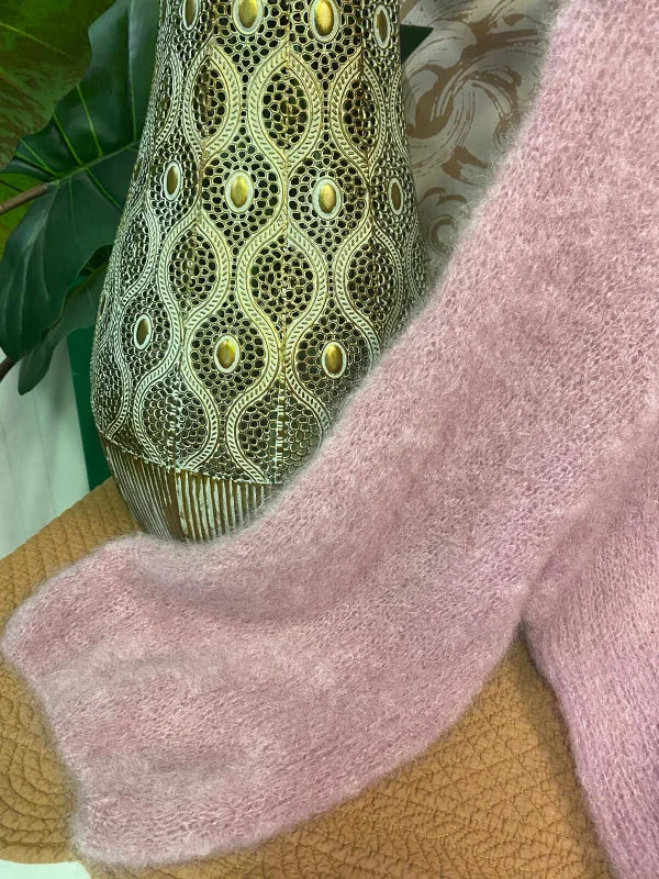 Maglione mohair rosa