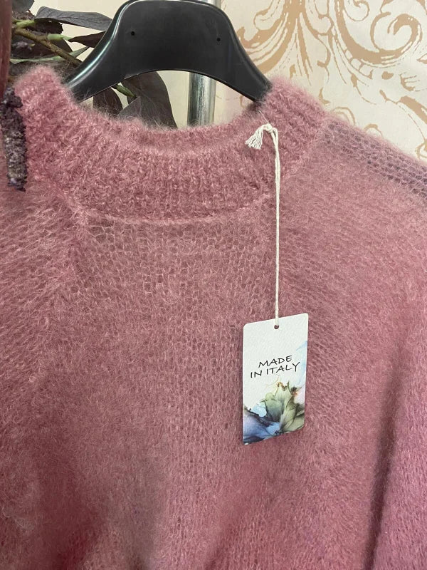 Maglione mohair rosa