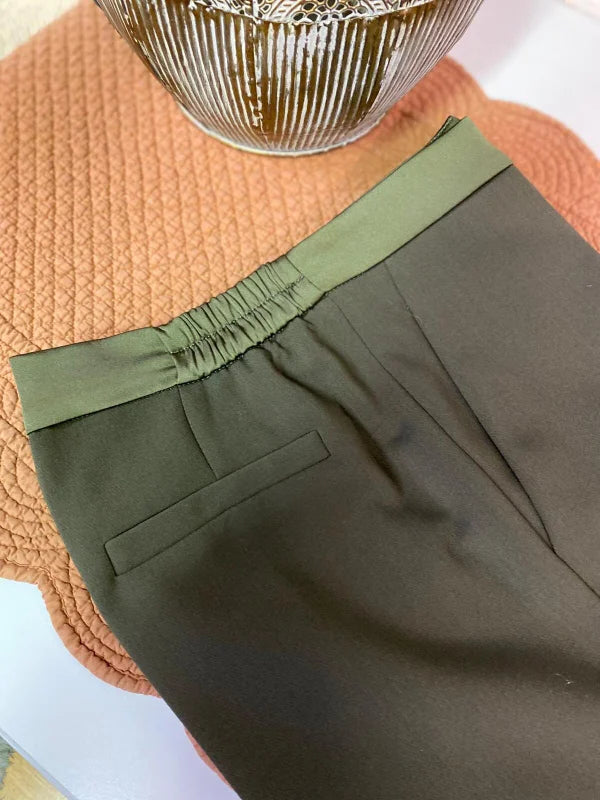 Pantalone classico verde — TG S CIRCONFERENZA MIN CM 74 MAX 80