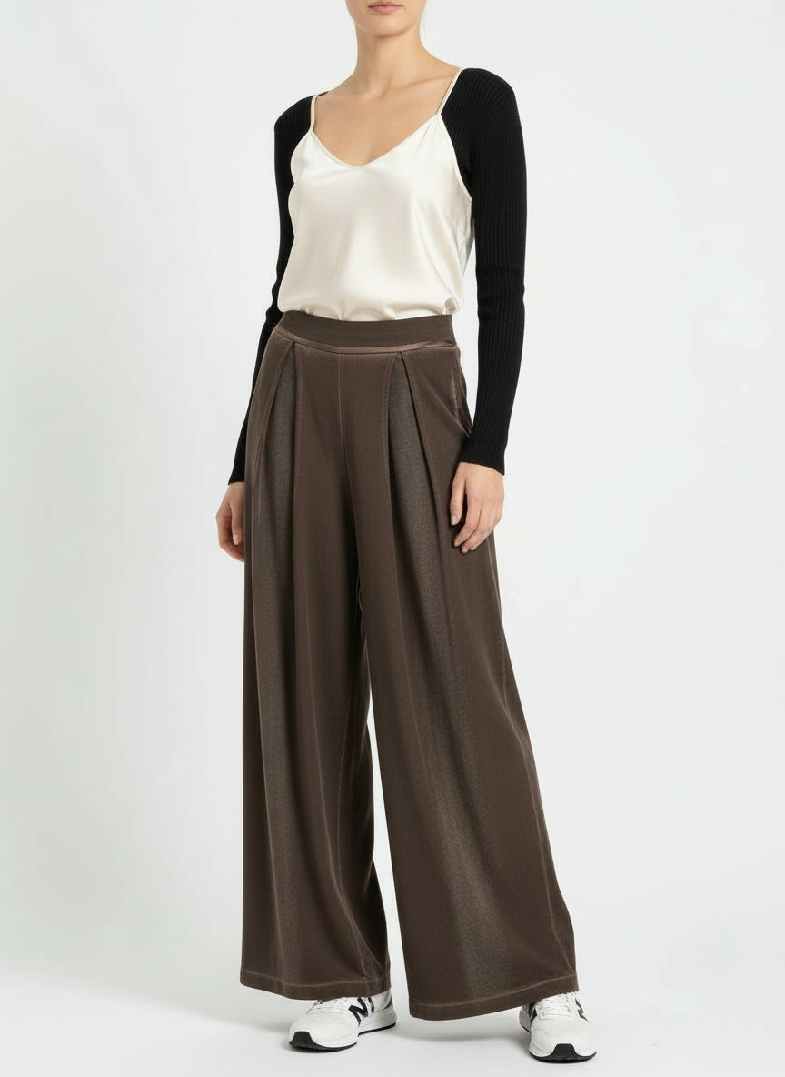 Pantalone morbido marrone