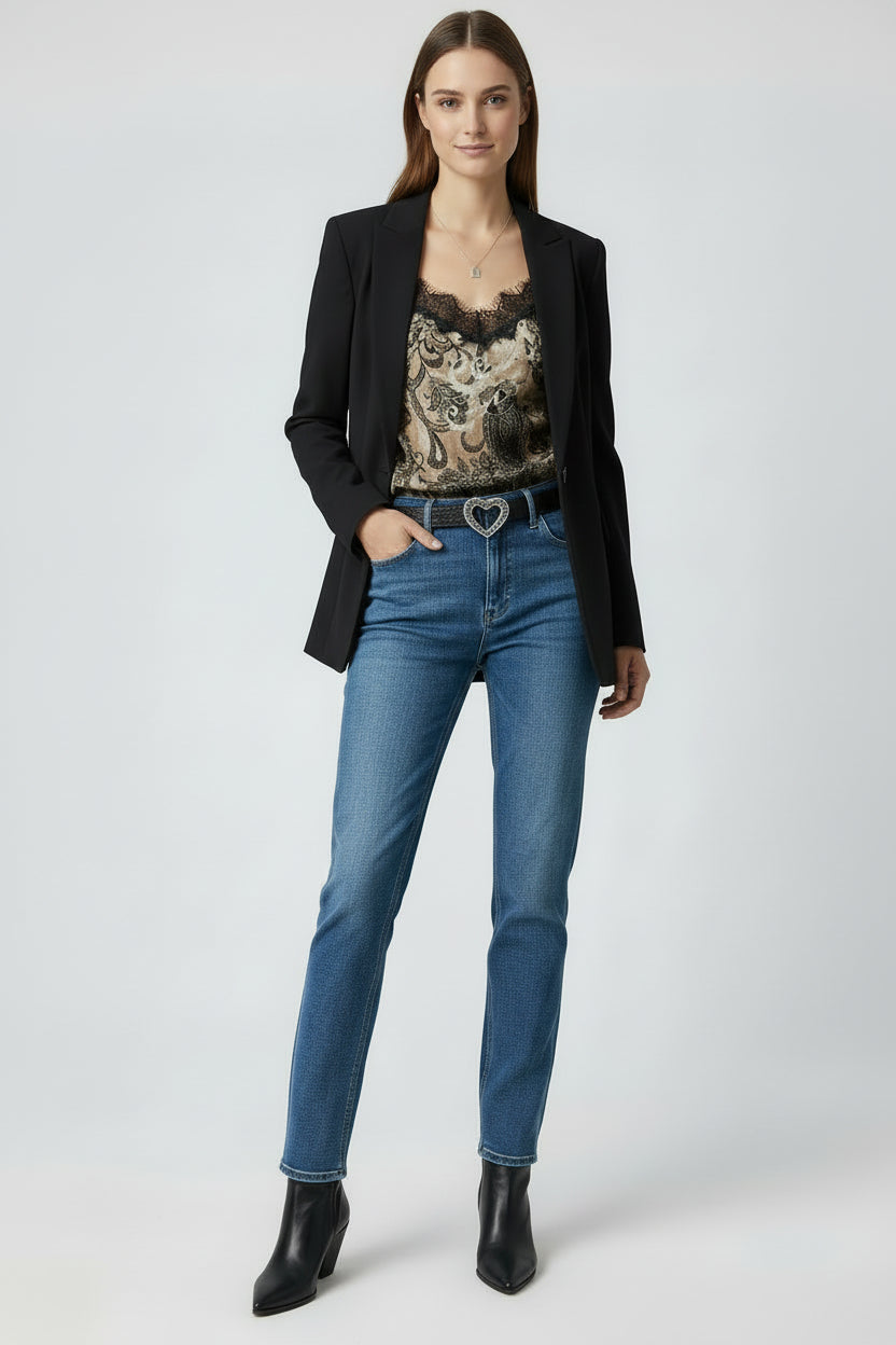 TOP FANTASIA PIZZO NERO
