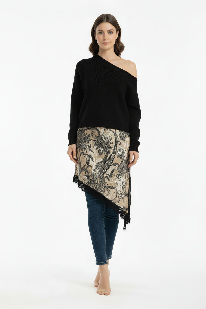 Vestito canotta lunga pizzo