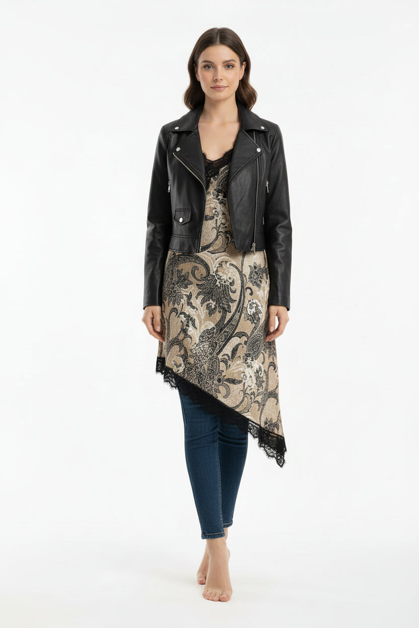 Vestito canotta lunga pizzo