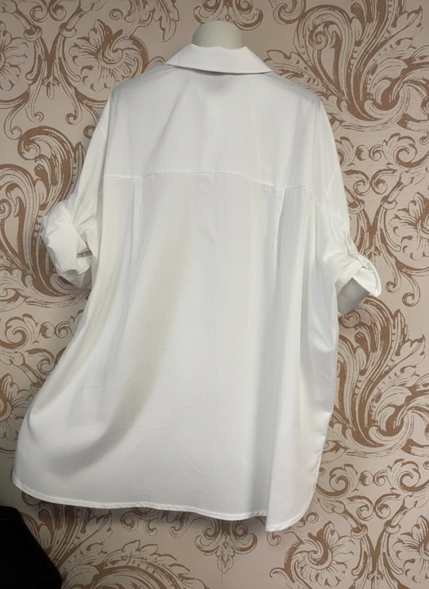 camicia bianca gioiello Altamira