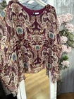 Blusa morbida seta e viscosa Fantasia Bordo