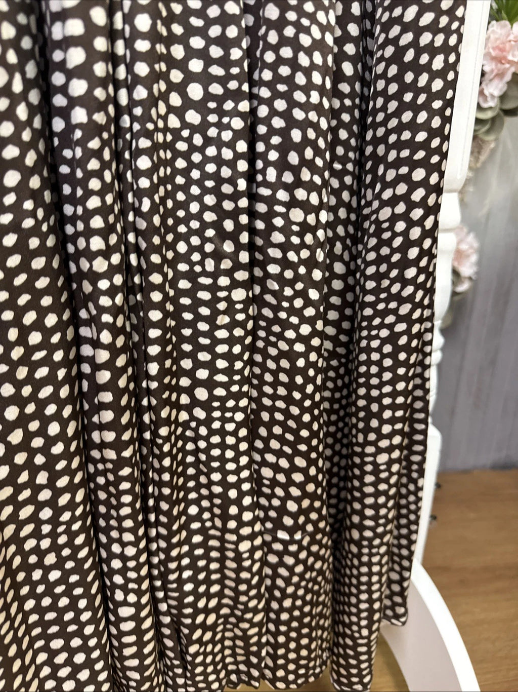 vestito donna lungo fantasia moka avorio Altamira Milano